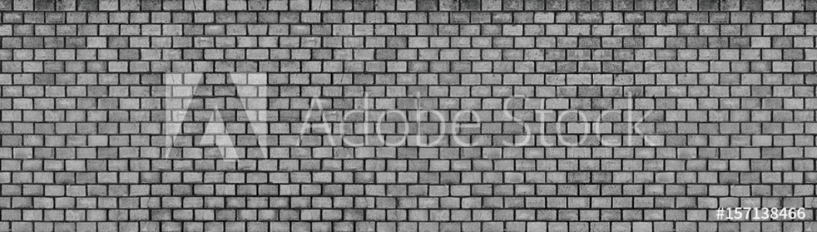 Bild på Dark brick wall texture of black stone blocks high resolution panorama